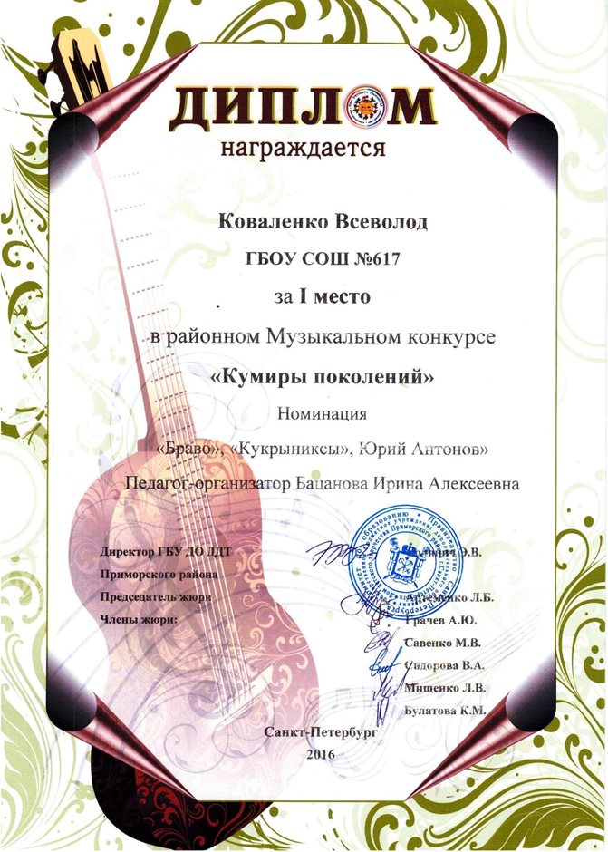 2015-2016 Коваленко Всеволод 9л